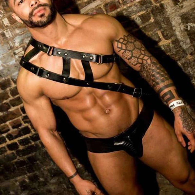 Punk Harajuku Sexy Men's O-Ring Garter Artificial Leather Binding Shoulder Strap Cage Sculpture Belt Strap Strap
Punk Harajuku Sexy Men's O-Ring Garter Artificial Leather Binding Shoulder Strap Cage Sculpture Belt Strap Strap