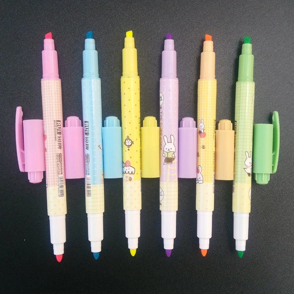 2018 New Cartoon Cute Double head Highlighter Marker Pen Watercolor Pens Fresh And Creative Office School Stationery
2018 New Cartoon Cute Double head Highlighter Marker Pen Watercolor Pens Fresh And Creative Office School Stationery