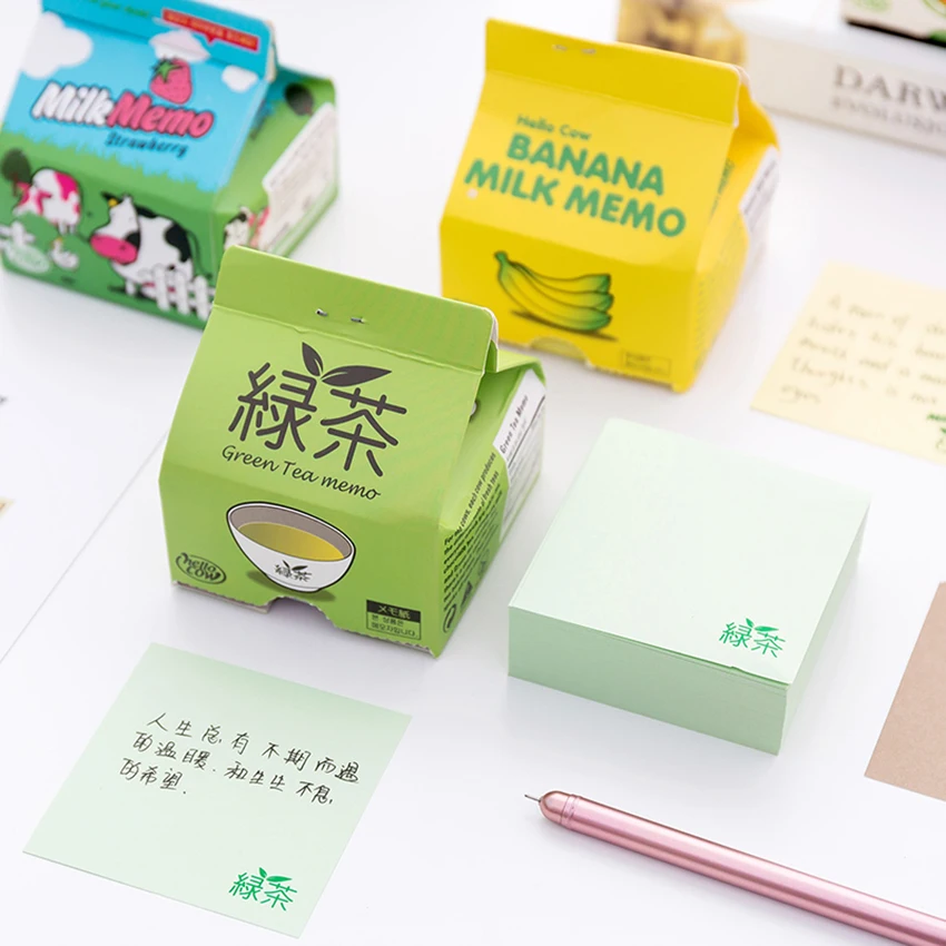 Creative Milk Box Sticky Note 130 Sheets Memo Note Blank Sticker Coffee Green Tea Box Self-Stick Notepad School Office Supply
Creative Milk Box Sticky Note 130 Sheets Memo Note Blank Sticker Coffee Green Tea Box Self-Stick Notepad School Office Supply
