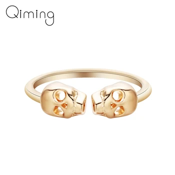 Unique Double Skeleton Skull Rings Women Cocktail Party Vintage Punk Jewelry Gold Color Toe Foot Adjustable Ring Bague Femme
Unique Double Skeleton Skull Rings Women Cocktail Party Vintage Punk Jewelry Gold Color Toe Foot Adjustable Ring Bague Femme