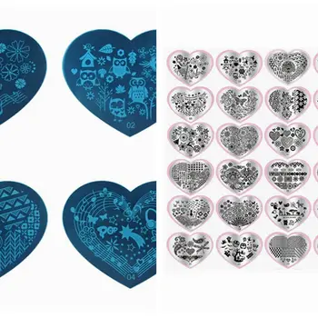 2018 new 20PCS heart shape Nail Art Templates Set Plates Manicure Round Lace Stainless Nail Art Stamping
2018 new 20PCS heart shape Nail Art Templates Set Plates Manicure Round Lace Stainless Nail Art Stamping