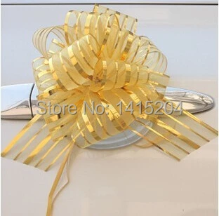 30 X Large 50mm Golden Pull Bow ribbon organza Snow Yarn Flower Ball, Gift Packing Bowknot Wedding Car Room Door Handle Decor
30 X Large 50mm Golden Pull Bow ribbon organza Snow Yarn Flower Ball, Gift Packing Bowknot Wedding Car Room Door Handle Decor