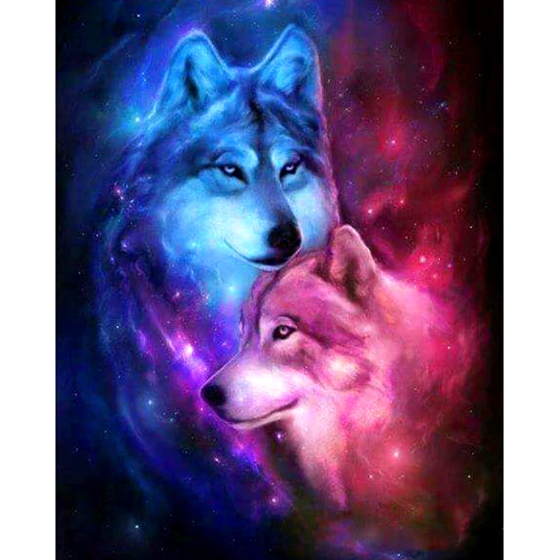 100% Full 5D Diy Daimond Painting Cross-stitch "Wolf Couple" 3D Diamond Mosaic Round Rhinestones Paintings Embroidery Animals
100% Full 5D Diy Daimond Painting Cross-stitch "Wolf Couple" 3D Diamond Mosaic Round Rhinestones Paintings Embroidery Animals