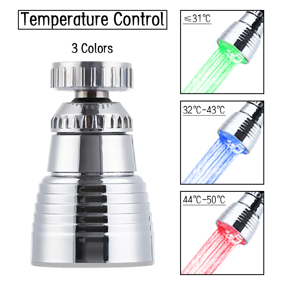 Useful 360 Degree Rotation Color Automatical RGB Shower Hydroelectric Power Temperature Sensor Light Water Tap Glow LED Faucet
Useful 360 Degree Rotation Color Automatical RGB Shower Hydroelectric Power Temperature Sensor Light Water Tap Glow LED Faucet