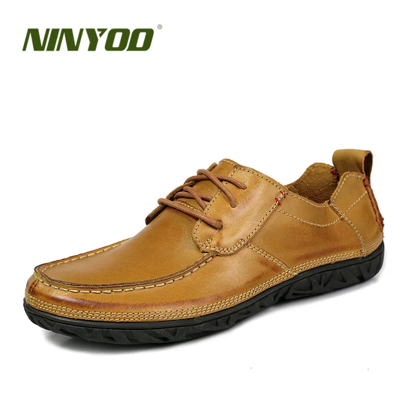 NINYOO Autumn Handmade Men Flats Shoes Lace up Genuine Leather Casual Shoes Outdoor Wearproof Brand Loafers Ruuber Sole For Man
NINYOO Autumn Handmade Men Flats Shoes Lace up Genuine Leather Casual Shoes Outdoor Wearproof Brand Loafers Ruuber Sole For Man