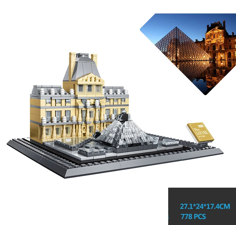 World famous Architecture Louvre Museum Paris France moc building block model bricks education toys collection for gifts
World famous Architecture Louvre Museum Paris France moc building block model bricks education toys collection for gifts
