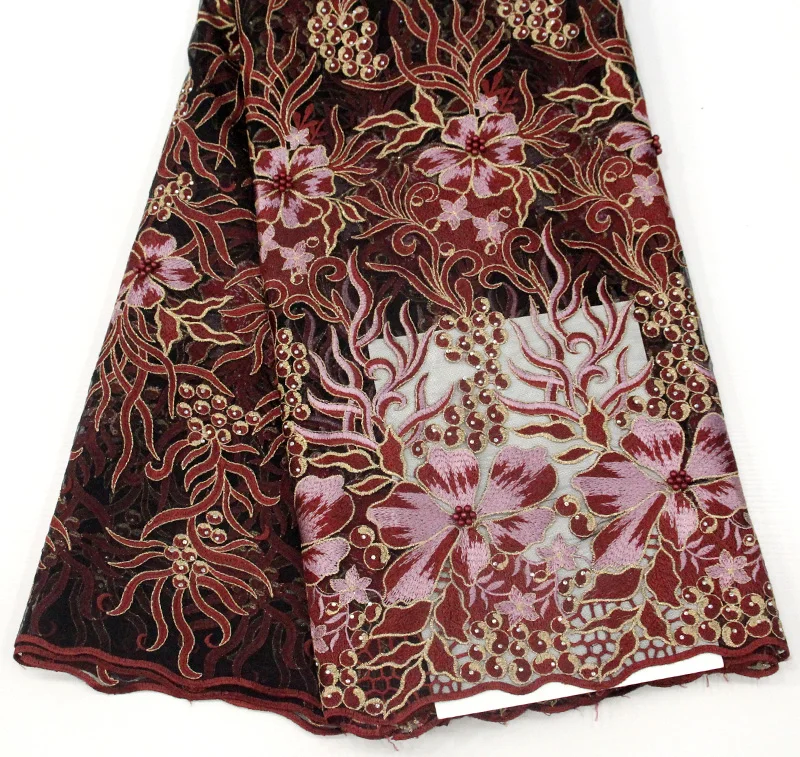 2019 Latest Red wine French Nigerian Laces Fabric High Quality Tulle African Laces Fabric Wedding African French Tulle Lace
2019 Latest Red wine French Nigerian Laces Fabric High Quality Tulle African Laces Fabric Wedding African French Tulle Lace