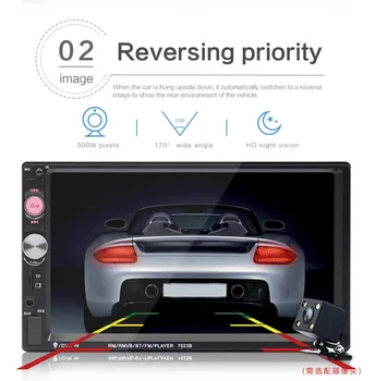 Rear view camera Car Radio Bluetooth 2din Car Multimedia Player 7" HD Touch Autoradio MP5 USB Audio Stereo wheel controller
Rear view camera Car Radio Bluetooth 2din Car Multimedia Player 7" HD Touch Autoradio MP5 USB Audio Stereo wheel controller