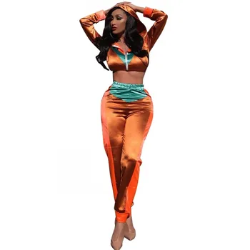 2019 Hooded 2 Piece Set Sportwear Suit Color Patchwork With Cap Long Sleeve Crop Top + Long Pants Summer Outfits For Women
2019 Hooded 2 Piece Set Sportwear Suit Color Patchwork With Cap Long Sleeve Crop Top + Long Pants Summer Outfits For Women