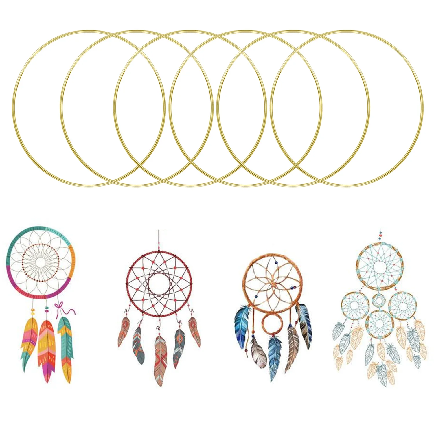 6 Pcs Metal Dream Catcher Rings Hoops DIY Craft Wreaths Macrame Projects Accessories Dream Catcher Hoop Dreamcatchers 6 Inch
6 Pcs Metal Dream Catcher Rings Hoops DIY Craft Wreaths Macrame Projects Accessories Dream Catcher Hoop Dreamcatchers 6 Inch