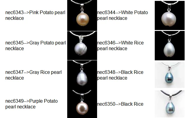10-11mm Gray Potato Pearl Pendant Necklace for Women Chokers Silver Plated 16"