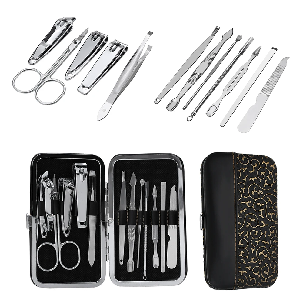 New Arrival 12Pcs Pedicure/Manicure Set Nail Clippers Cleaner Cuticle Grooming Kit Case Hot Sale Stainless Steel Beauty Nail Art
New Arrival 12Pcs Pedicure/Manicure Set Nail Clippers Cleaner Cuticle Grooming Kit Case Hot Sale Stainless Steel Beauty Nail Art