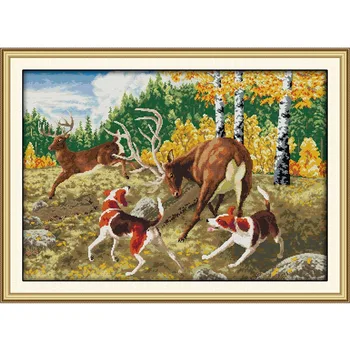Joy Sunday cross-stitch kits dmc mulina print Hound elk birthday wedding gift cross stitch embroidery Needlework home decoration
Joy Sunday cross-stitch kits dmc mulina print Hound elk birthday wedding gift cross stitch embroidery Needlework home decoration