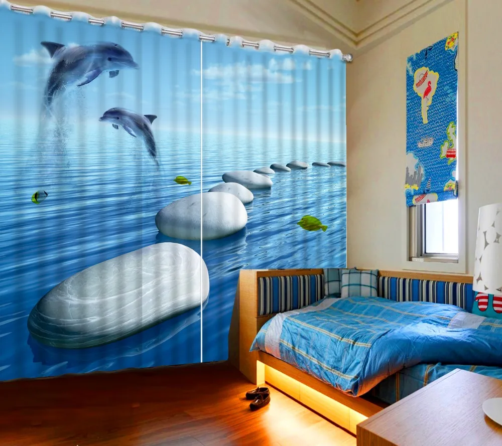 Curtains For Bedroom Modern stereoscopic beautiful blue underwater world curtains Printing 3D Curtains For Home Decor CL-DLM752
Curtains For Bedroom Modern stereoscopic beautiful blue underwater world curtains Printing 3D Curtains For Home Decor CL-DLM752