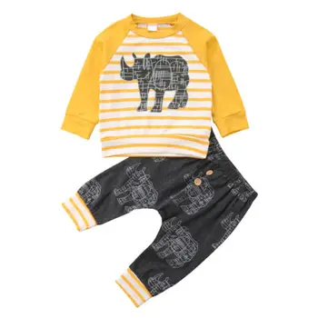 Infant Baby Boys Girls Rhinoceros Sunsuit Set Toddler Baby Girl Cotton Hoodies Tops T-shirt+Long Pants Clothes Outfits Clothing
Infant Baby Boys Girls Rhinoceros Sunsuit Set Toddler Baby Girl Cotton Hoodies Tops T-shirt+Long Pants Clothes Outfits Clothing