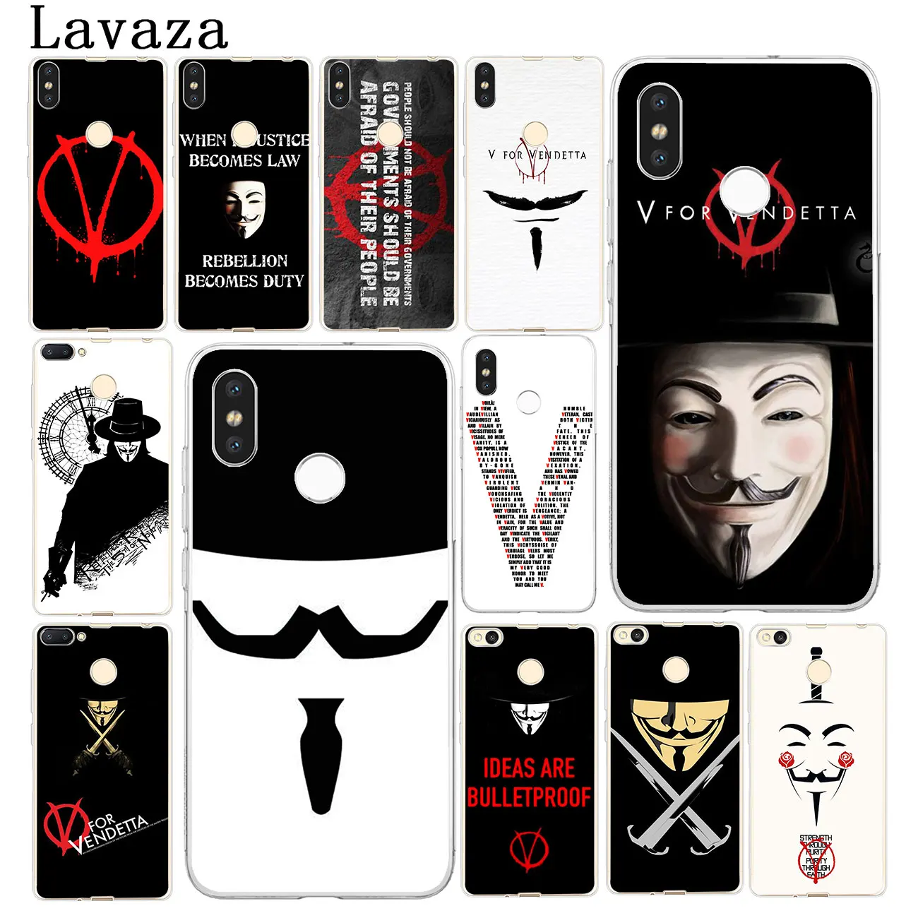 Lavaza V For Vendetta Hard Phone Shell Case for Xiaomi MI 9 8 A2 Lite SE A1 pocophone f1 6 6X 5S 5X MAX 3 MIX 2S Cover Mi9 Mi8
Lavaza V For Vendetta Hard Phone Shell Case for Xiaomi MI 9 8 A2 Lite SE A1 pocophone f1 6 6X 5S 5X MAX 3 MIX 2S Cover Mi9 Mi8