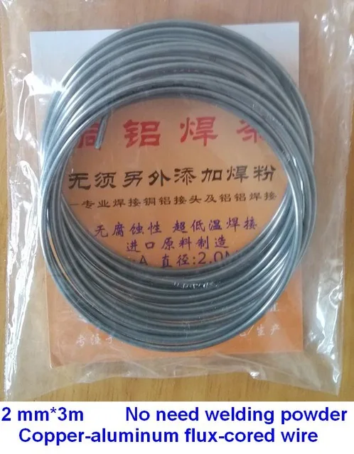 2.00mm*3m Copper aluminum flux cored wire copper weld wire low temperature copper-aluminum welding rods for AC & Refrigeration
2.00mm*3m Copper aluminum flux cored wire copper weld wire low temperature copper-aluminum welding rods for AC & Refrigeration