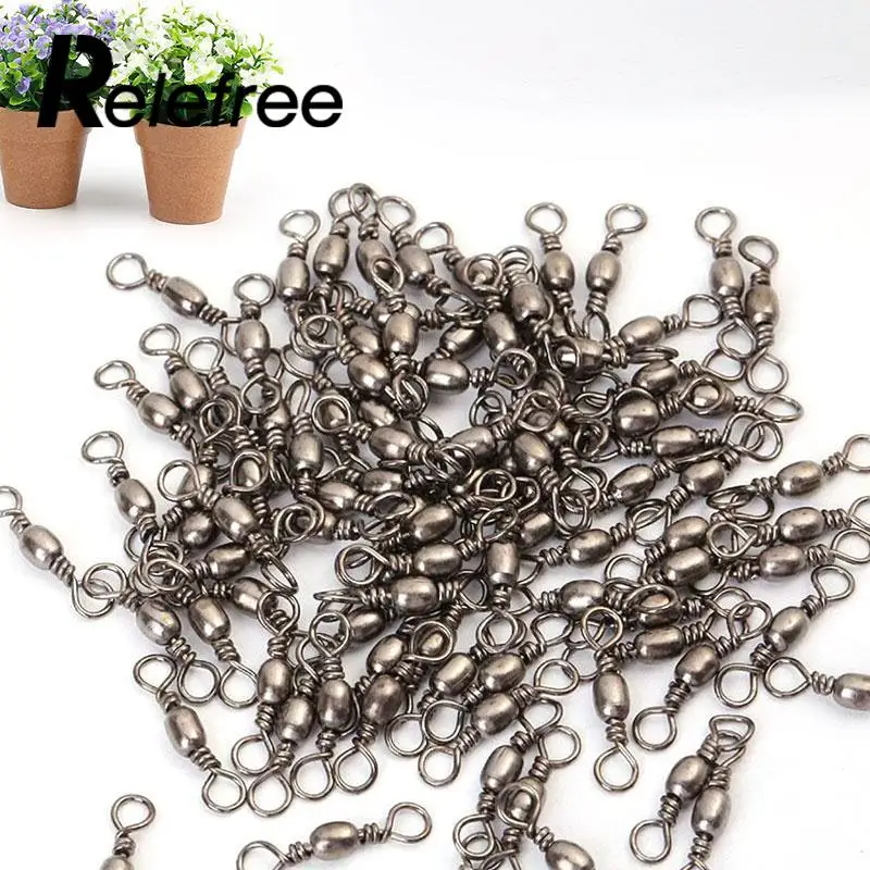 Relefree 100Pcs Barrel Fishing Swivel Snap Stainless Steel Solid Rings Fishing Connector hooked Snaps Fishhook Lure Tackle Kit
Relefree 100Pcs Barrel Fishing Swivel Snap Stainless Steel Solid Rings Fishing Connector hooked Snaps Fishhook Lure Tackle Kit