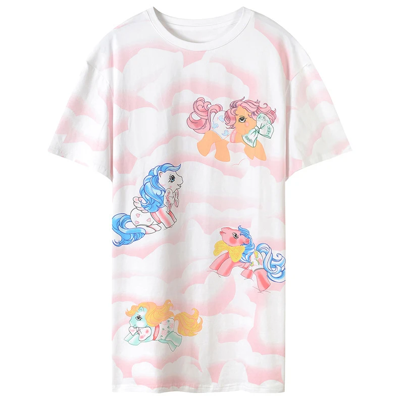 Vetore brand T-shirt New Summer Cute Pony Pattern Print Woman T-shirt Women's Casual Cotton Slim T-shirt Women tshirt Top
Vetore brand T-shirt New Summer Cute Pony Pattern Print Woman T-shirt Women's Casual Cotton Slim T-shirt Women tshirt Top