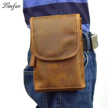 Men's genuine leather waist bag brown cell phone belt bag crazy horse leather waist pack capacity belt pack real leather pouch
Men's genuine leather waist bag brown cell phone belt bag crazy horse leather waist pack capacity belt pack real leather pouch