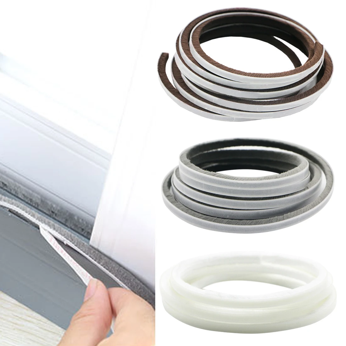 Weather Strip 5M Self Adhesive Seal Strip Door Draught Excluder Window Pile Seal Film Door Brush Swal for Door Protector Strip
Weather Strip 5M Self Adhesive Seal Strip Door Draught Excluder Window Pile Seal Film Door Brush Swal for Door Protector Strip