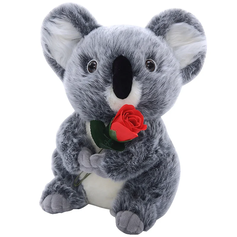 realistic stuffed wild animal grey koala plush toys with rose flowers, Australia most popular animal dolls, travelling souvenir
realistic stuffed wild animal grey koala plush toys with rose flowers, Australia most popular animal dolls, travelling souvenir