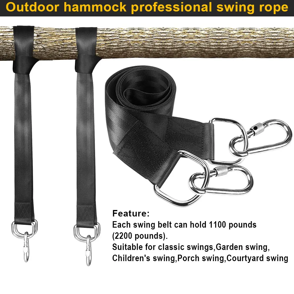 Tree Swing Hanging Kit Two Tree Straps with Safer Lock Snap Carabiners for Swings Hammocks &T8
Tree Swing Hanging Kit Two Tree Straps with Safer Lock Snap Carabiners for Swings Hammocks &T8