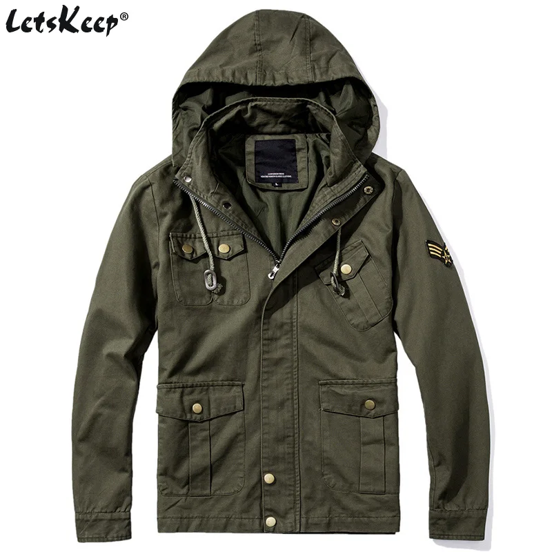 LetsKeep New Spring army bomber jacket men tactical military jacket with hood mens air force one coats plus size S-5XL, MA232
LetsKeep New Spring army bomber jacket men tactical military jacket with hood mens air force one coats plus size S-5XL, MA232