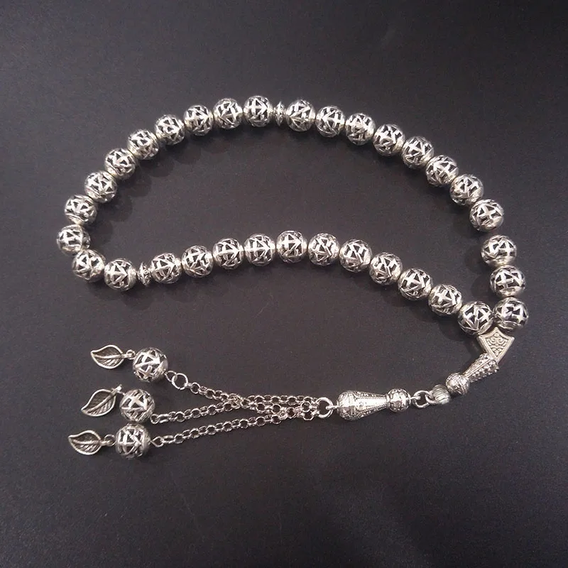 Tesbih Store new arrival 1 pieces luxury 10mm silver round hollow alloy beads muslin prayer beads
Tesbih Store new arrival 1 pieces luxury 10mm silver round hollow alloy beads muslin prayer beads