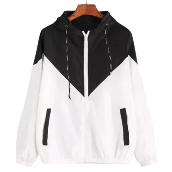 LASPERAL Women Autumn Hooded Jacket Windbreaker Jacket Women Coat Patchwork Tone Splice Jacket Zipper Pockets Plus Size
LASPERAL Women Autumn Hooded Jacket Windbreaker Jacket Women Coat Patchwork Tone Splice Jacket Zipper Pockets Plus Size
