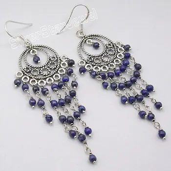 Chanti International Pure Unusual LAPIS LAZULI Beaded Huge HANDMADE Earrings 3 1/8 inches
Chanti International Pure Unusual LAPIS LAZULI Beaded Huge HANDMADE Earrings 3 1/8 inches