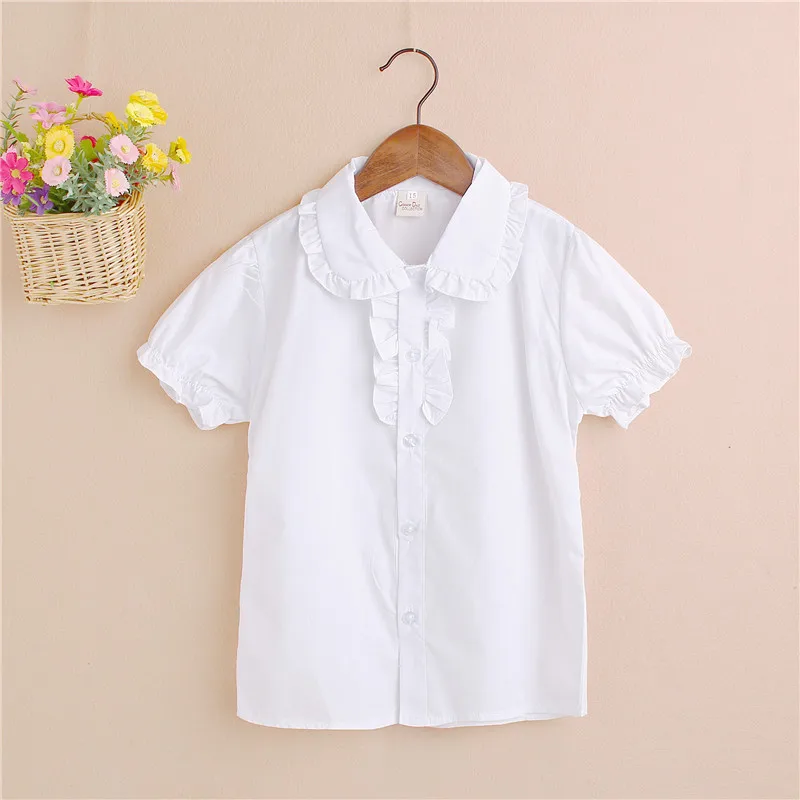 2018 new summer spring lace cotton solid White baby kids girls Blouse white shirts with Short sleeves for children girls AA2833
2018 new summer spring lace cotton solid White baby kids girls Blouse white shirts with Short sleeves for children girls AA2833