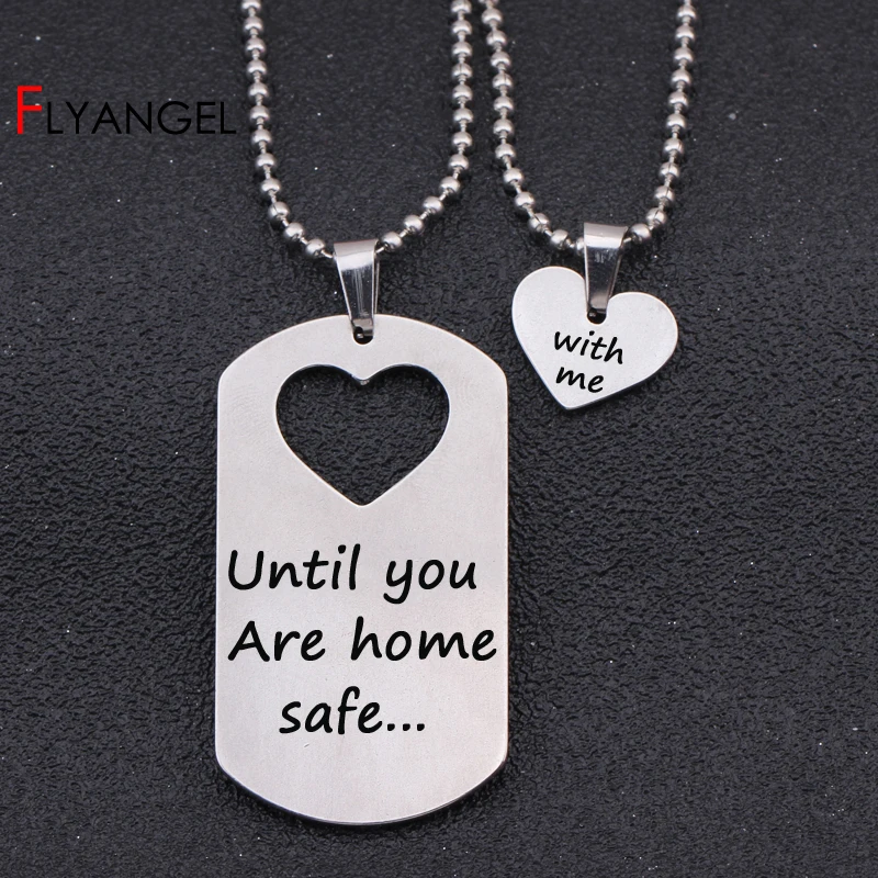 New Fashion Jewelry Necklace Engraved Until You Are Home Safe With Me Pendant Necklaces Gifts To Couples Lover's House Presents
New Fashion Jewelry Necklace Engraved Until You Are Home Safe With Me Pendant Necklaces Gifts To Couples Lover's House Presents