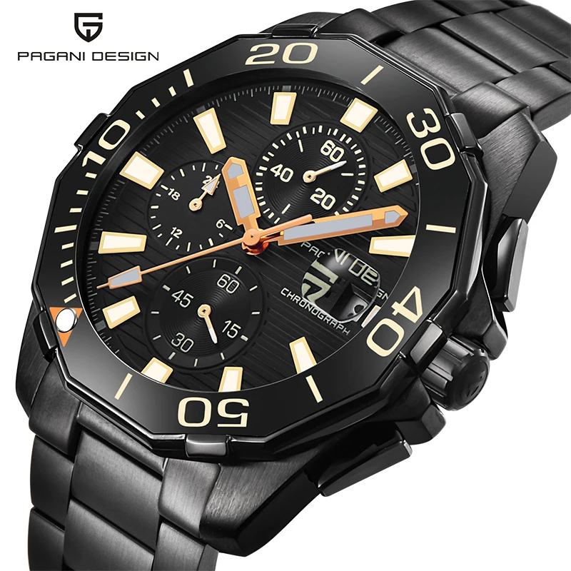 PAGANI DESIGN Watch Men Top Luxury Chronograph Stainless Steel Quartz Military Business Hour Clock Male Gifts reloj para hombre
PAGANI DESIGN Watch Men Top Luxury Chronograph Stainless Steel Quartz Military Business Hour Clock Male Gifts reloj para hombre