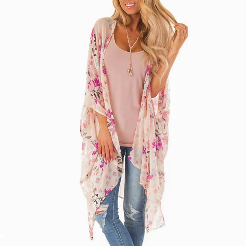Womens summer Middle Sleeve Chiffon Print Sandy Beach Cardigan Smock Easy Blouse Tops bandage chiffon blouse floral kimono
Womens summer Middle Sleeve Chiffon Print Sandy Beach Cardigan Smock Easy Blouse Tops bandage chiffon blouse floral kimono