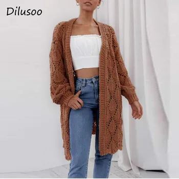Dilusoo 2019 Autumn Knitted Sweater Women Diamond Hollow Out Long Sleeve Loose Coats Female Solid Cardigan Casual Winter Sweater
Dilusoo 2019 Autumn Knitted Sweater Women Diamond Hollow Out Long Sleeve Loose Coats Female Solid Cardigan Casual Winter Sweater