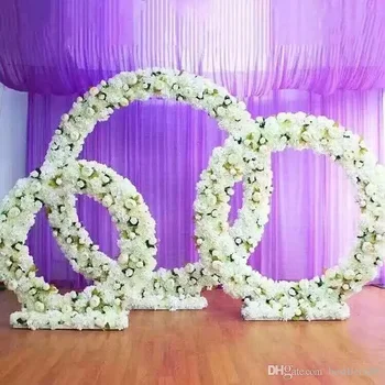 Customized round iron arch wedding props road lead stage background decor iron arch stand frame with silk artificial flowers
Customized round iron arch wedding props road lead stage background decor iron arch stand frame with silk artificial flowers
