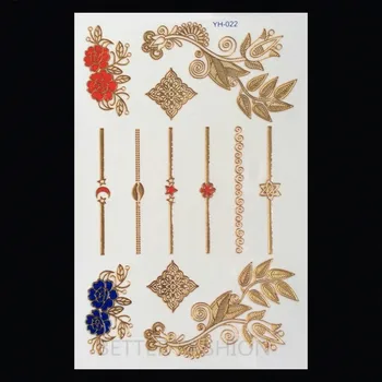 2sheets Red Blue Metallic 3D Flash Tattoo Henna Flower Fake Ring Gold Tatoo Temporary Fashion Body Art Tatuagem
2sheets Red Blue Metallic 3D Flash Tattoo Henna Flower Fake Ring Gold Tatoo Temporary Fashion Body Art Tatuagem