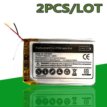 2PCS/LOT 616-0283 616-0287 400mAh Battery For Apple iPod Nano 2nd Generation 2 Gen 4GB A1199 Nano2 Batterie Accumulator AKKU
2PCS/LOT 616-0283 616-0287 400mAh Battery For Apple iPod Nano 2nd Generation 2 Gen 4GB A1199 Nano2 Batterie Accumulator AKKU