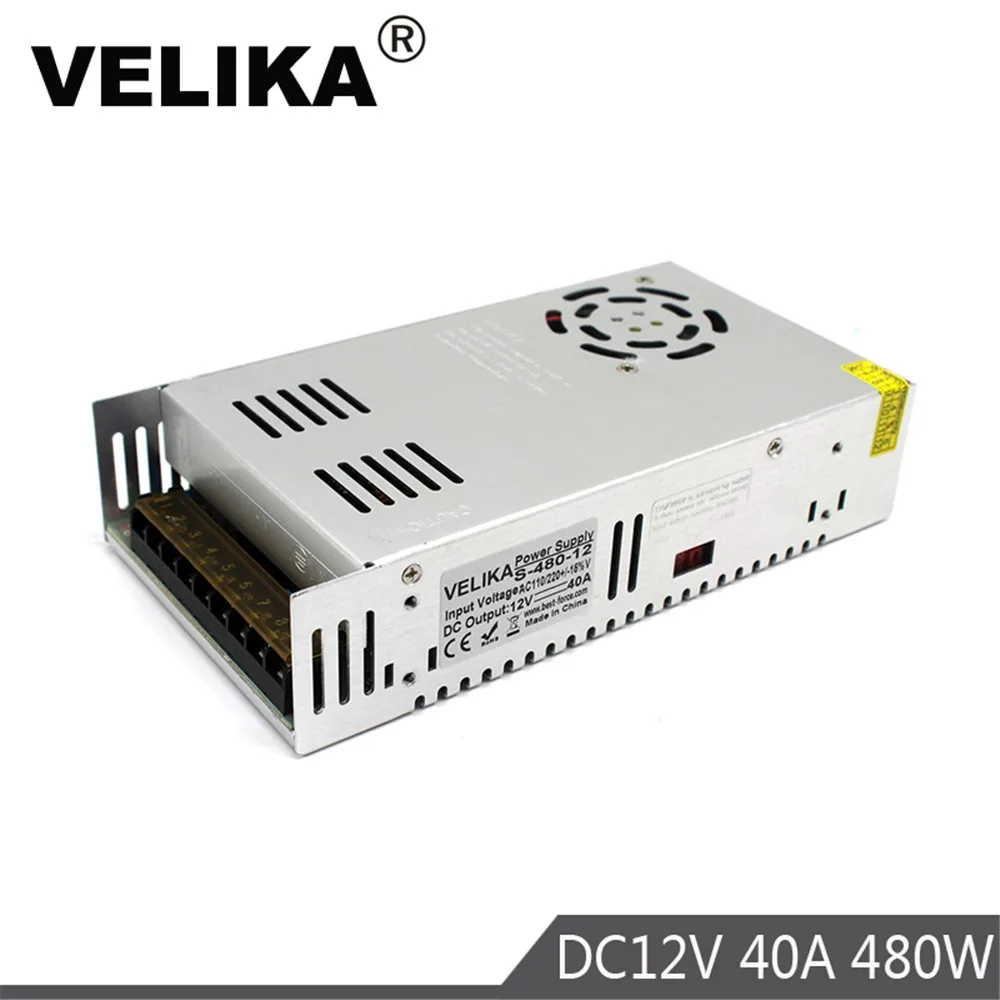 480W 12V 40A Switching power supply Light Driver Transformer AC110V 220V TO DC12V SMPS for Led Strip Modules Lamp CCTV 3D Print
480W 12V 40A Switching power supply Light Driver Transformer AC110V 220V TO DC12V SMPS for Led Strip Modules Lamp CCTV 3D Print