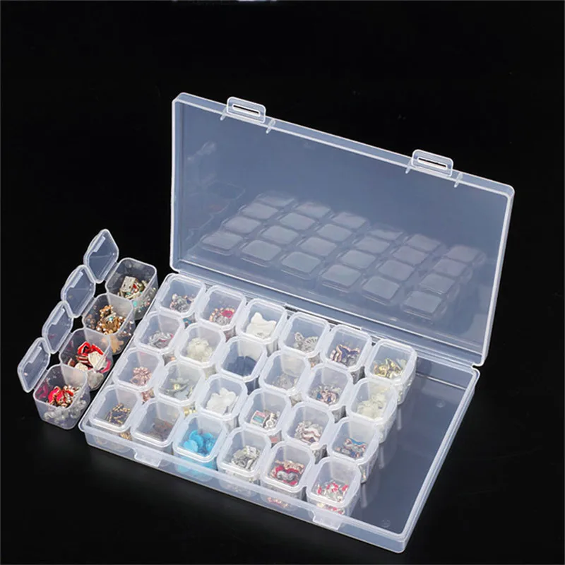 6 Sets 28 Slots Plastic Storage Box Case Transparent Rectangle Organizer Beads Earring Jewelry Container Nail Tool Transparent
6 Sets 28 Slots Plastic Storage Box Case Transparent Rectangle Organizer Beads Earring Jewelry Container Nail Tool Transparent
