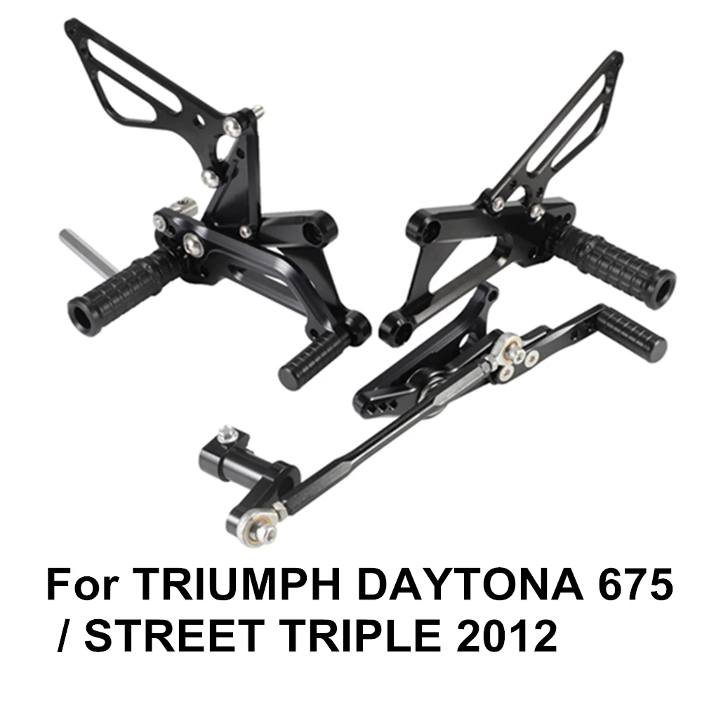 For DAYTONA 675 STREET TRIPLE 2012 CNC Adjustable Rear Sets Rearset Footrest Foot Rest Pegs For TRIUMPH D49
For DAYTONA 675 STREET TRIPLE 2012 CNC Adjustable Rear Sets Rearset Footrest Foot Rest Pegs For TRIUMPH D49