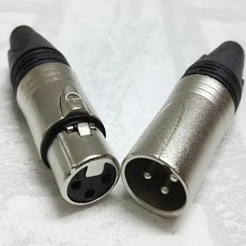 5 Pairs Nickel Plated 3 Pin XLR Audio Cable Connector Male Plug + Female Jack for MIC Microphone speaker mixer audio equipment
5 Pairs Nickel Plated 3 Pin XLR Audio Cable Connector Male Plug + Female Jack for MIC Microphone speaker mixer audio equipment