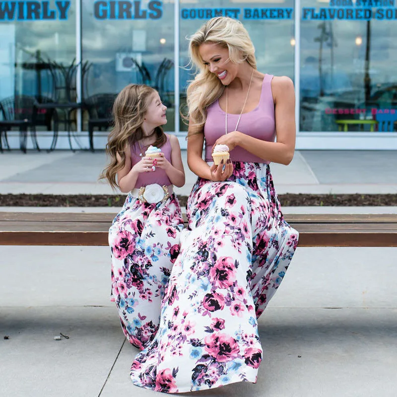Mother And Daughter Matching Dress Floral Print Casual Sleeveless Loose Family Look Matching Clothes Beach Sundress Cotton Blend
Mother And Daughter Matching Dress Floral Print Casual Sleeveless Loose Family Look Matching Clothes Beach Sundress Cotton Blend