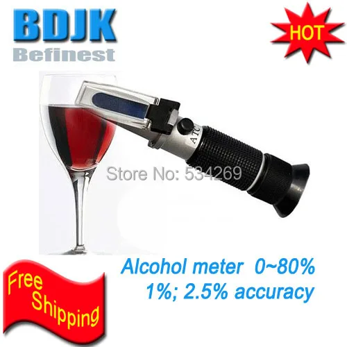 0~80% Portable Alcohol Concentration Meters Cheap Refractometer Ethanol for Wine
0~80% Portable Alcohol Concentration Meters Cheap Refractometer Ethanol for Wine
