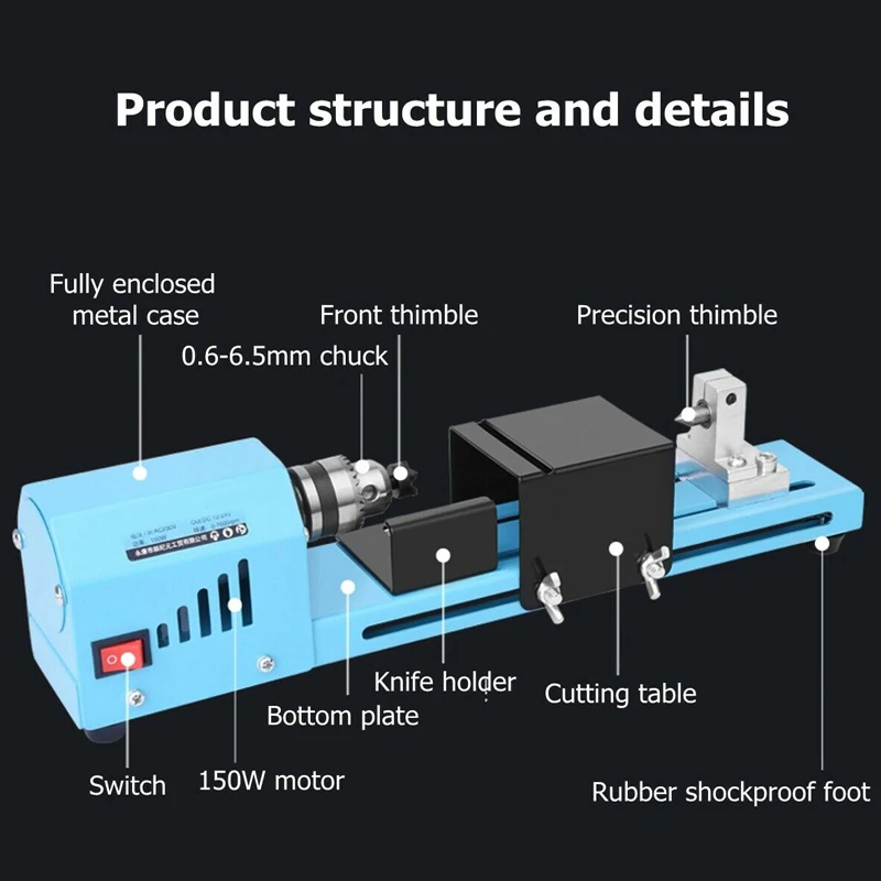Mini DIY 150W Wood Lathe Bead Cutting Machine Grinding Drill Polishing Woodworking Tool PAK55
Mini DIY 150W Wood Lathe Bead Cutting Machine Grinding Drill Polishing Woodworking Tool PAK55