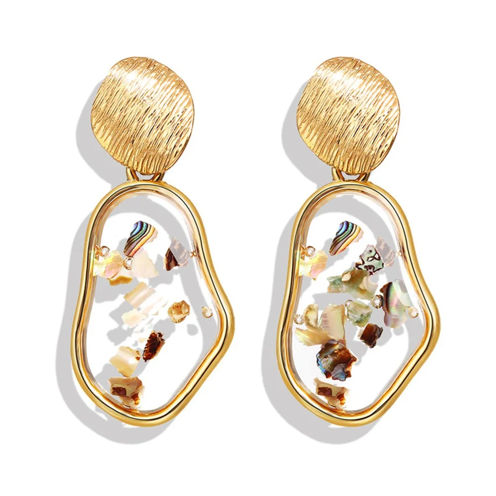 New creative retro drop oil shell Korean Earrings 2019 For Women Resin Round Drop Dangle Earring Brincos Geometric Jewelry
New creative retro drop oil shell Korean Earrings 2019 For Women Resin Round Drop Dangle Earring Brincos Geometric Jewelry