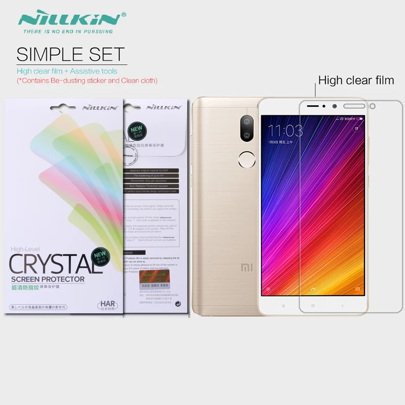 Transparent Clear Ultra Thin Nillkin PET Screen Protector For Xiaomi mi5s plus mi 5s plus Cover Film Anti-Fingerprint
Transparent Clear Ultra Thin Nillkin PET Screen Protector For Xiaomi mi5s plus mi 5s plus Cover Film Anti-Fingerprint