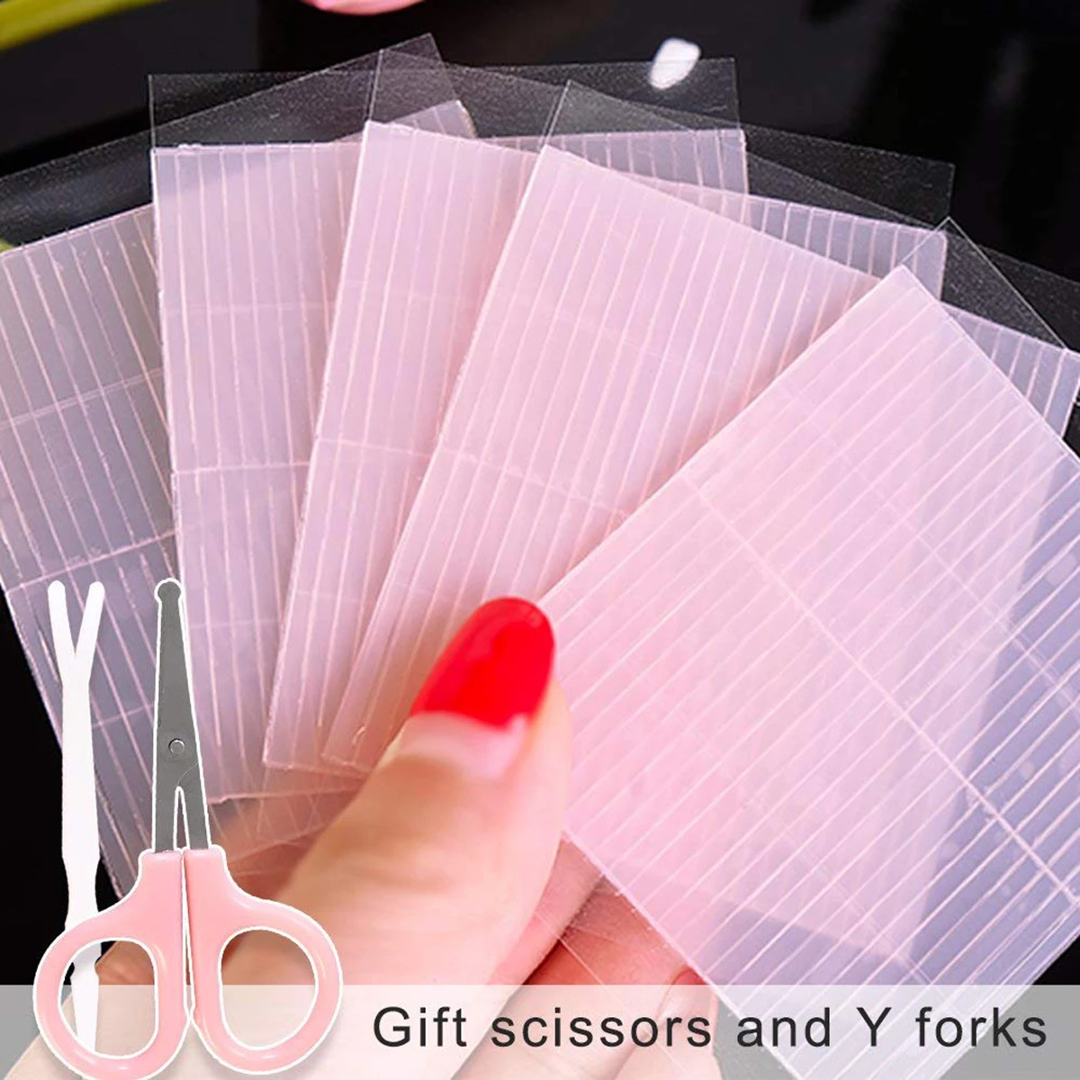 Invisible Waterproof 260pcs/5sheet Eyelid Sticker Fiber Tape Double Eyelid Adhesive Tape with Y Forks and small Scissors
Invisible Waterproof 260pcs/5sheet Eyelid Sticker Fiber Tape Double Eyelid Adhesive Tape with Y Forks and small Scissors