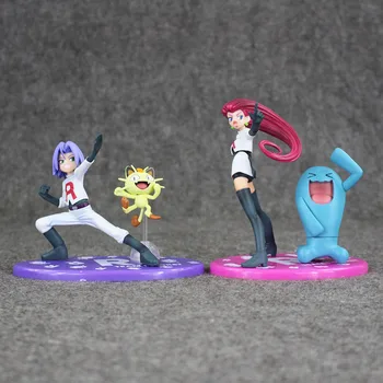 Team Rocket Jesse Wobbuffet James Meowth Figure Toy Funny Model Dolls Anime Brinquedos for Kids 10-12.5cm
Team Rocket Jesse Wobbuffet James Meowth Figure Toy Funny Model Dolls Anime Brinquedos for Kids 10-12.5cm